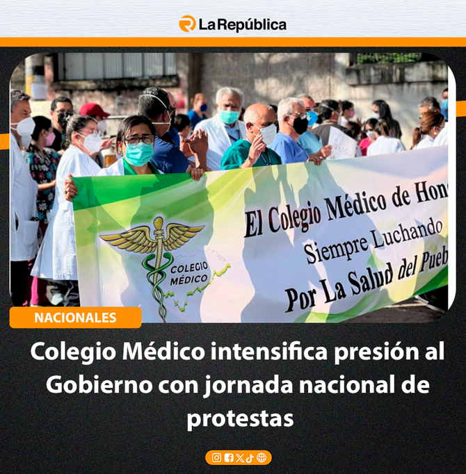 Colegio Médico intensifica presión al  Gobierno con jornada nacional de  protestas - Cover Image